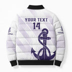 Dockers Football Custom Bomber Puffer Jacket Fremantle Anchor Simple Style - Aussie Hoodie