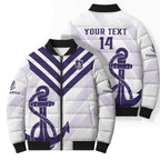 Dockers Football Custom Bomber Puffer Jacket Fremantle Anchor Simple Style - Aussie Hoodie