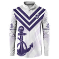Dockers Football Custom Button Sweatshirt Fremantle Anchor Simple Style - Aussie Hoodie