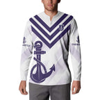 Dockers Football Custom Button Sweatshirt Fremantle Anchor Simple Style - Aussie Hoodie