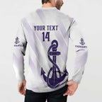 Dockers Football Custom Button Sweatshirt Fremantle Anchor Simple Style - Aussie Hoodie