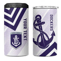 Dockers Football Custom 4 in 1 Can Cooler Tumbler Fremantle Anchor Simple Style - Aussie Hoodie