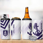 Dockers Football Custom 4 in 1 Can Cooler Tumbler Fremantle Anchor Simple Style - Aussie Hoodie