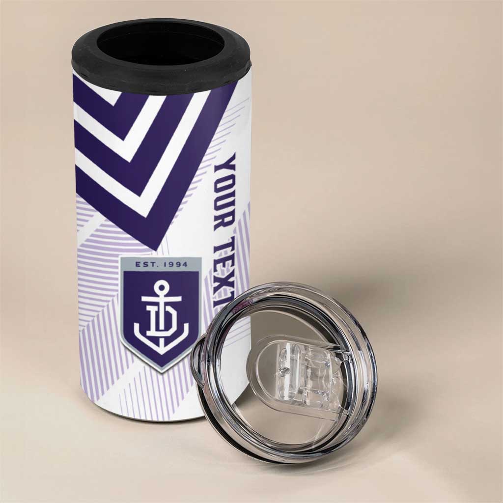 Dockers Football Custom 4 in 1 Can Cooler Tumbler Fremantle Anchor Simple Style - Aussie Hoodie