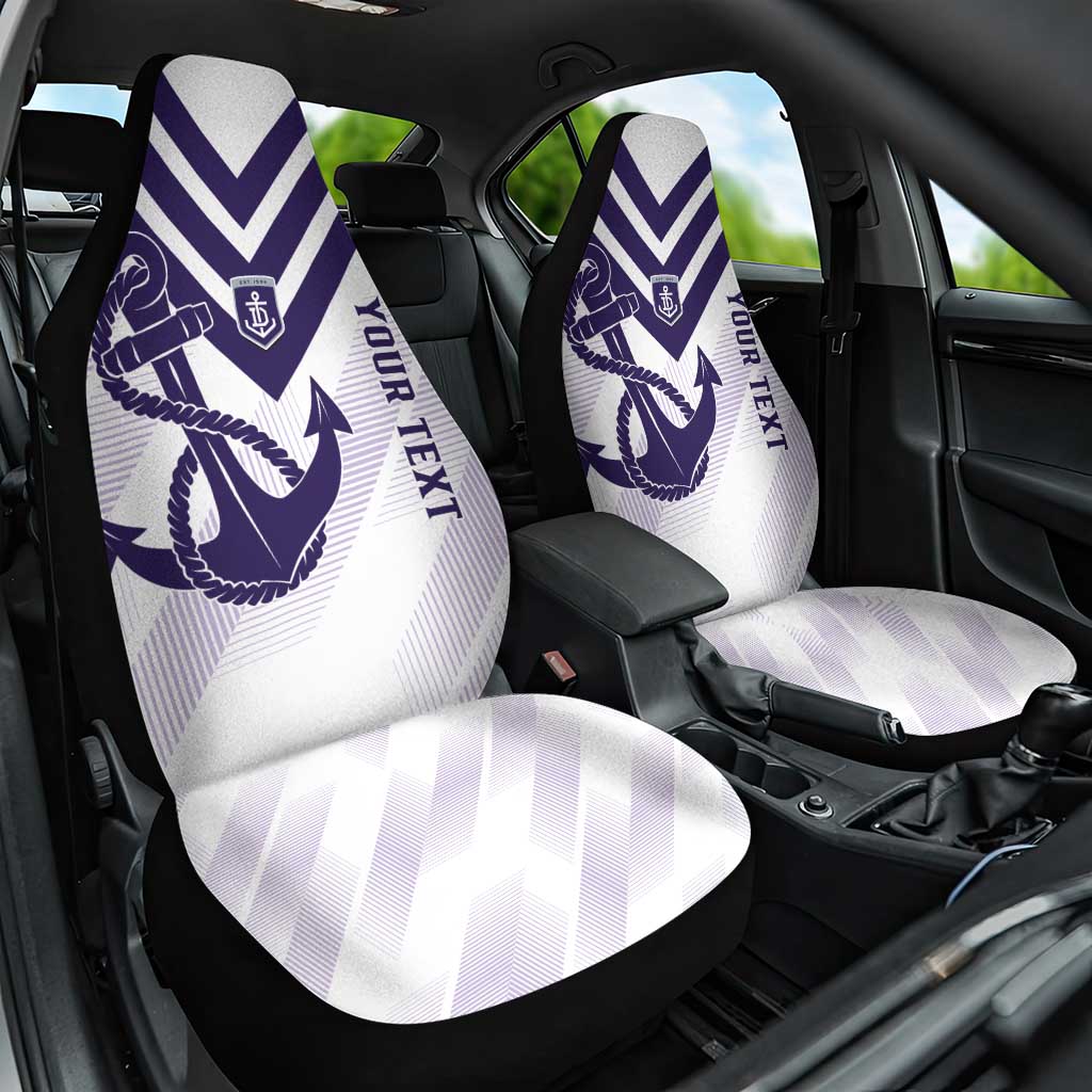 Dockers Football Custom Car Seat Cover Fremantle Anchor Simple Style - Aussie Hoodie