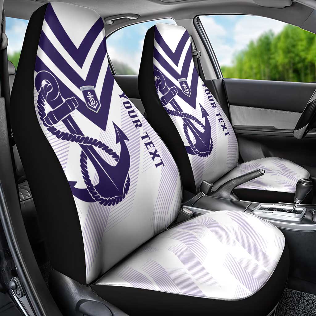 Dockers Football Custom Car Seat Cover Fremantle Anchor Simple Style - Aussie Hoodie