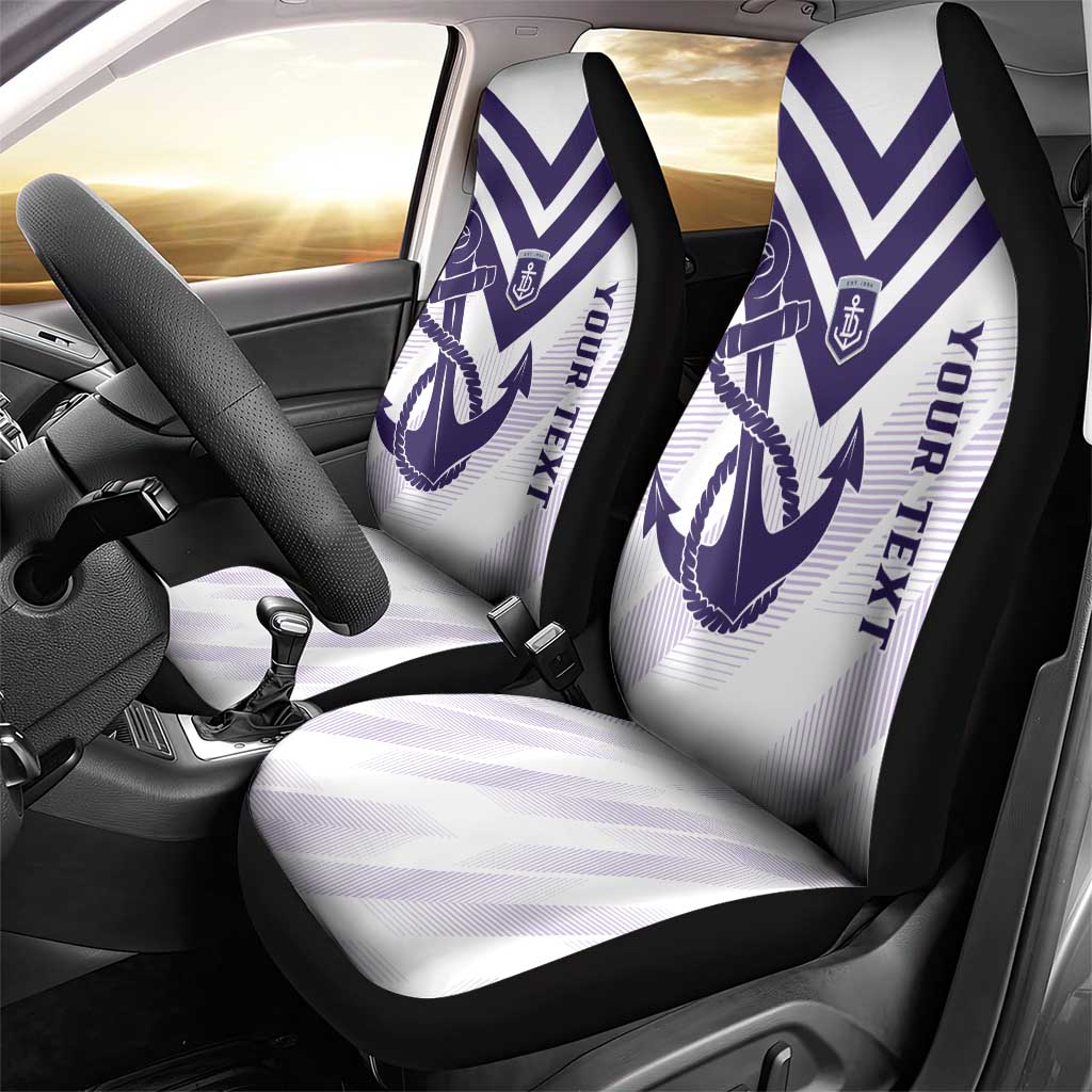 Dockers Football Custom Car Seat Cover Fremantle Anchor Simple Style - Aussie Hoodie