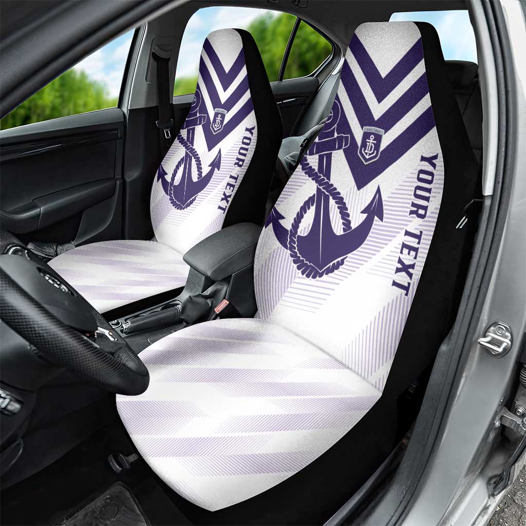 Dockers Football Custom Car Seat Cover Fremantle Anchor Simple Style - Aussie Hoodie