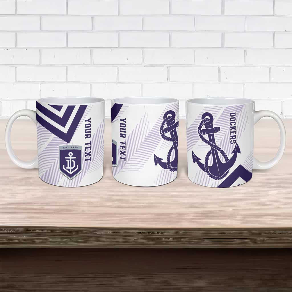 Dockers Football Custom Ceramic Mug Fremantle Anchor Simple Style - Aussie Hoodie