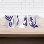 Dockers Football Custom Ceramic Mug Fremantle Anchor Simple Style - Aussie Hoodie