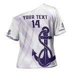 Dockers Football Custom Cross Shoulder Shirt Fremantle Anchor Simple Style - Aussie Hoodie