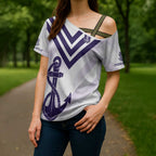 Dockers Football Custom Cross Shoulder Shirt Fremantle Anchor Simple Style - Aussie Hoodie