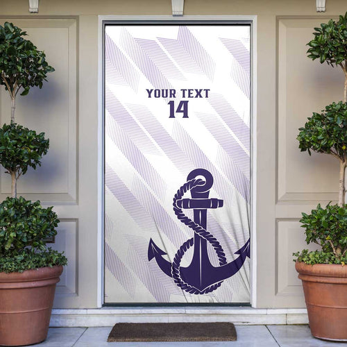 Dockers Football Custom Door Cover Fremantle Anchor Simple Style - Aussie Hoodie