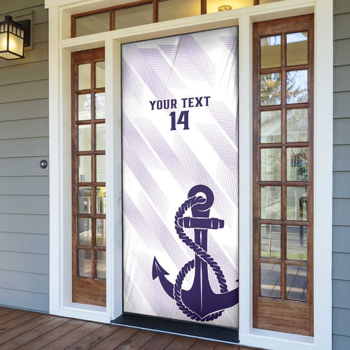 Dockers Football Custom Door Cover Fremantle Anchor Simple Style - Aussie Hoodie
