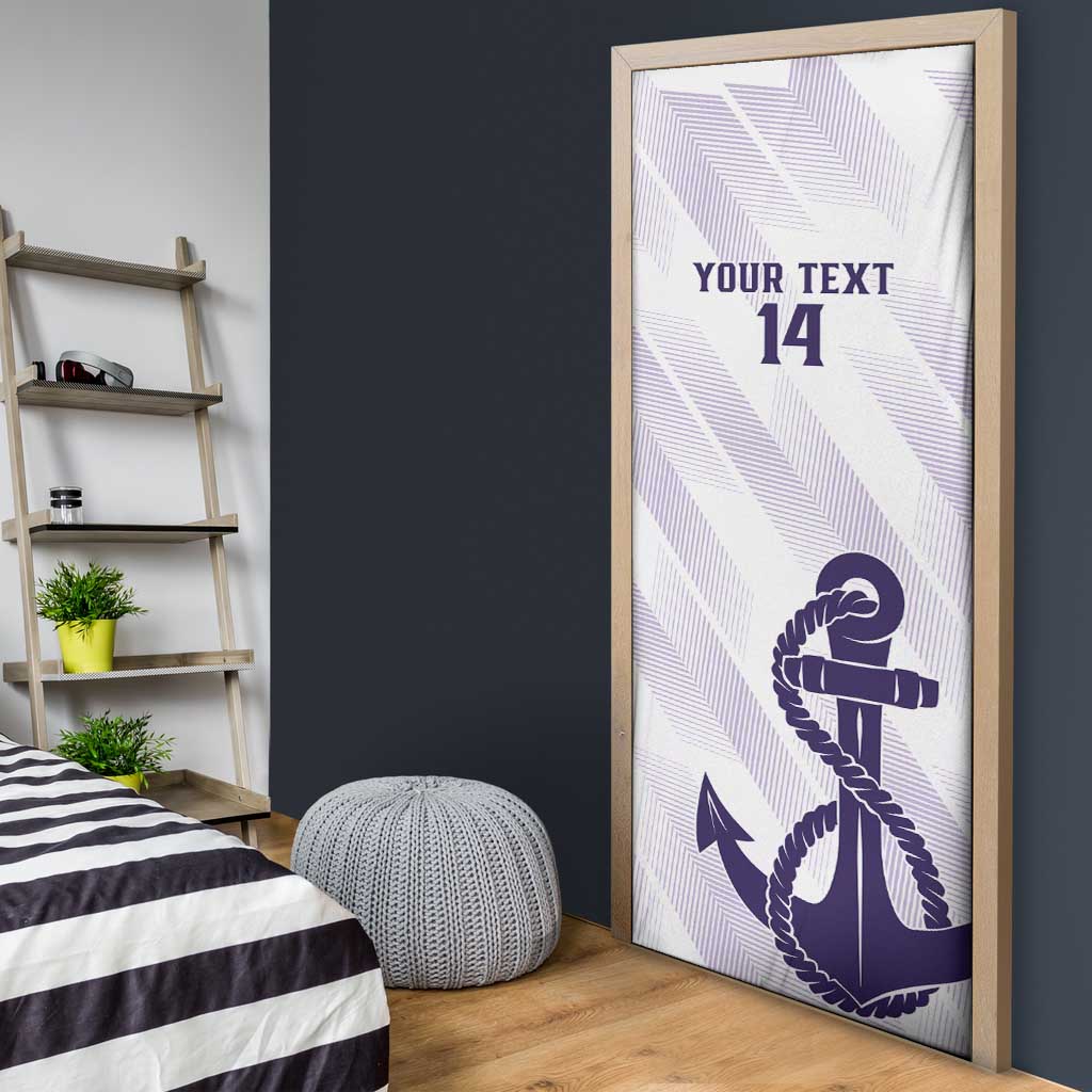 Dockers Football Custom Door Cover Fremantle Anchor Simple Style - Aussie Hoodie