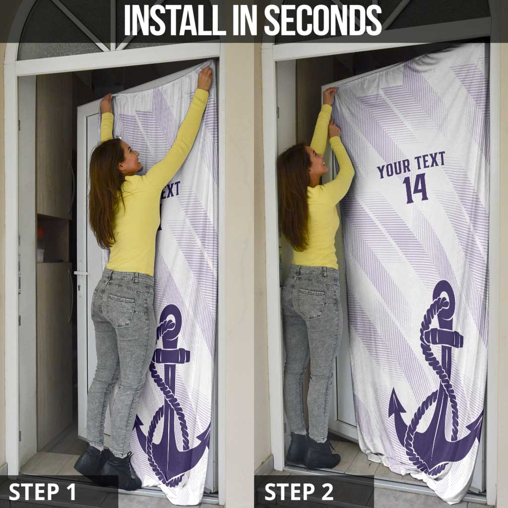 Dockers Football Custom Door Cover Fremantle Anchor Simple Style - Aussie Hoodie
