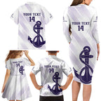 Dockers Football Custom Family Matching Long Sleeve Bodycon Dress and Hawaiian Shirt Fremantle Anchor Simple Style - Aussie Hoodie