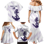 Dockers Football Custom Family Matching Mermaid Dress and Hawaiian Shirt Fremantle Anchor Simple Style - Aussie Hoodie