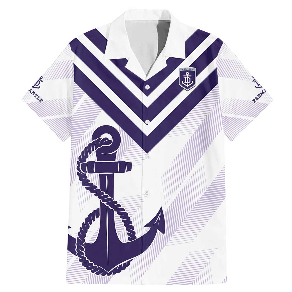 Dockers Football Custom Family Matching Mermaid Dress and Hawaiian Shirt Fremantle Anchor Simple Style - Aussie Hoodie