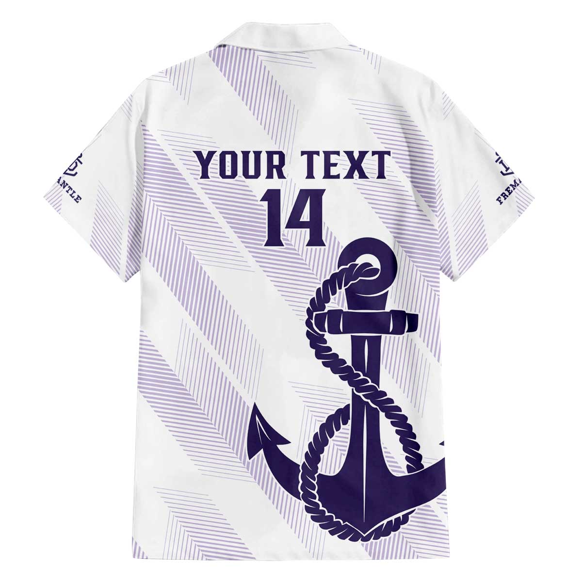Dockers Football Custom Family Matching Off The Shoulder Long Sleeve Dress and Hawaiian Shirt Fremantle Anchor Simple Style - Aussie Hoodie