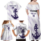 Dockers Football Custom Family Matching Off Shoulder Maxi Dress and Hawaiian Shirt Fremantle Anchor Simple Style - Aussie Hoodie