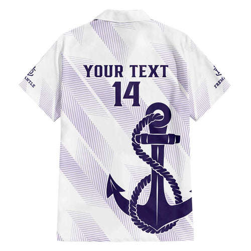 Dockers Football Custom Family Matching Off Shoulder Short Dress and Hawaiian Shirt Fremantle Anchor Simple Style - Aussie Hoodie