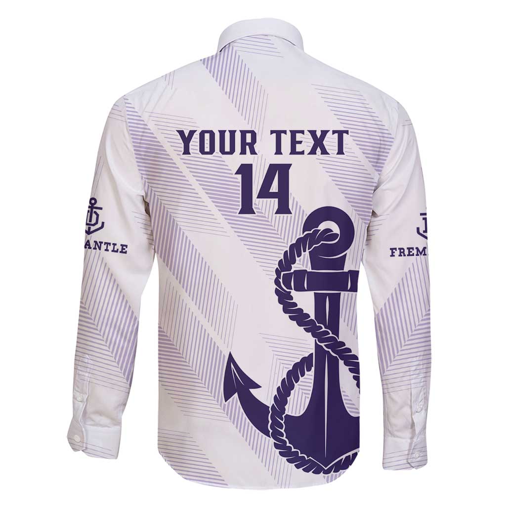 Dockers Football Custom Family Matching Off Shoulder Short Dress and Hawaiian Shirt Fremantle Anchor Simple Style - Aussie Hoodie