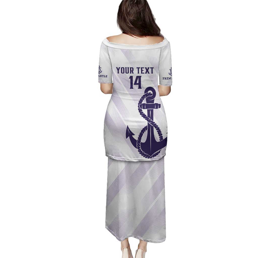 Dockers Football Custom Family Matching Puletasi and Hawaiian Shirt Fremantle Anchor Simple Style - Aussie Hoodie