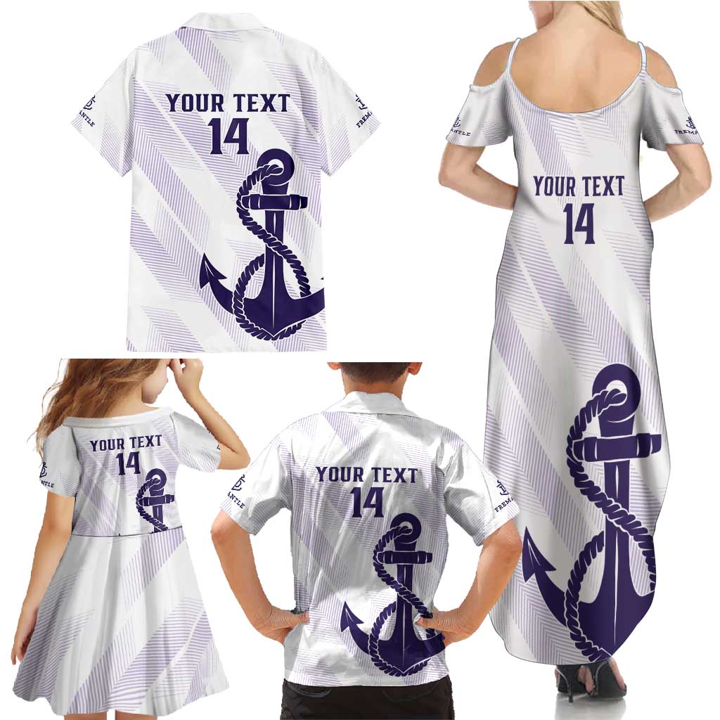Dockers Football Custom Family Matching Summer Maxi Dress and Hawaiian Shirt Fremantle Anchor Simple Style - Aussie Hoodie
