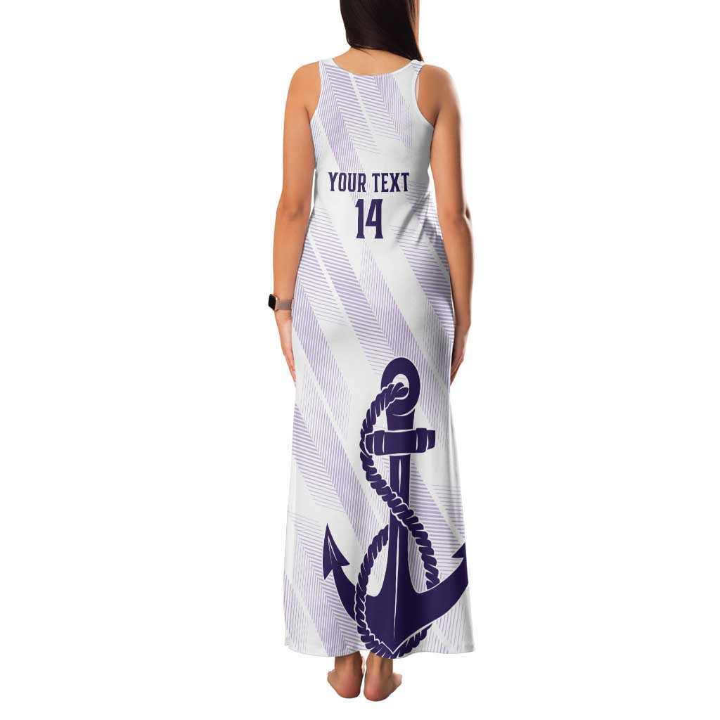Dockers Football Custom Family Matching Tank Maxi Dress and Hawaiian Shirt Fremantle Anchor Simple Style - Aussie Hoodie