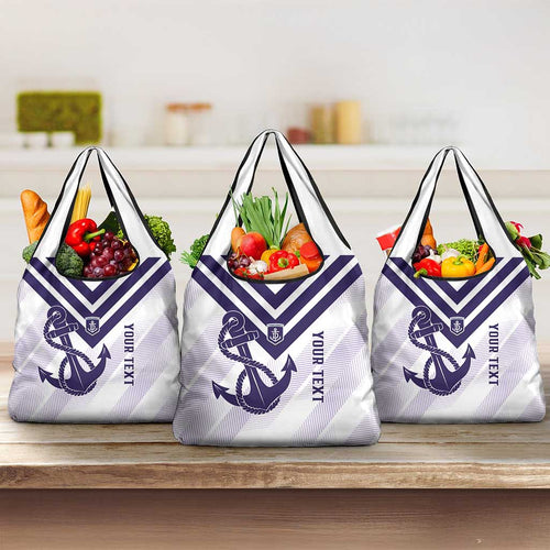 Dockers Football Custom Grocery Bag Fremantle Anchor Simple Style - Aussie Hoodie