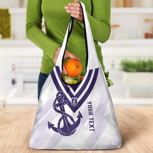 Dockers Football Custom Grocery Bag Fremantle Anchor Simple Style - Aussie Hoodie