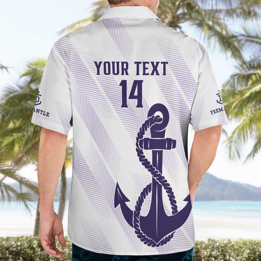 Dockers Football Custom Hawaiian Shirt Fremantle Anchor Simple Style - Aussie Hoodie
