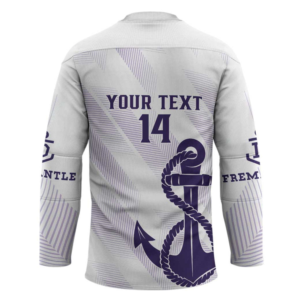 Dockers Football Custom Hockey Jersey Fremantle Anchor Simple Style - Aussie Hoodie