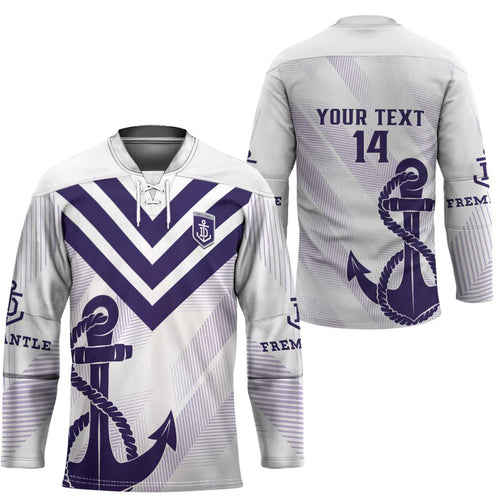 Dockers Football Custom Hockey Jersey Fremantle Anchor Simple Style - Aussie Hoodie