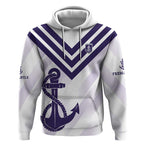 Dockers Football Custom Hoodie Fremantle Anchor Simple Style - Aussie Hoodie
