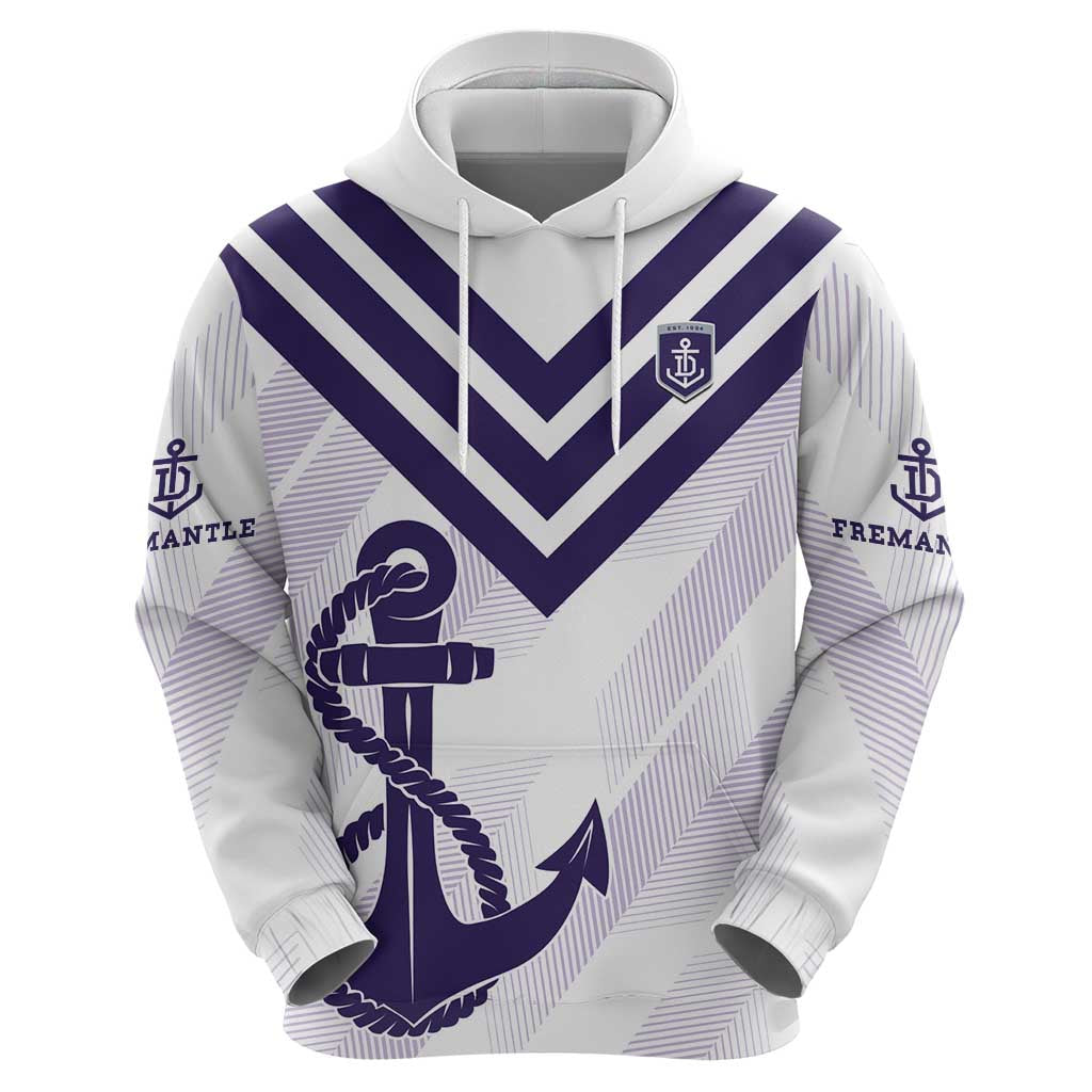 Dockers Football Custom Hoodie Fremantle Anchor Simple Style - Aussie Hoodie