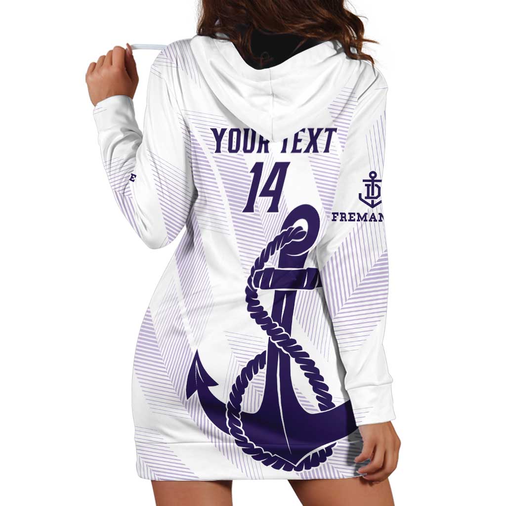 Dockers Football Custom Hoodie Dress Fremantle Anchor Simple Style - Aussie Hoodie