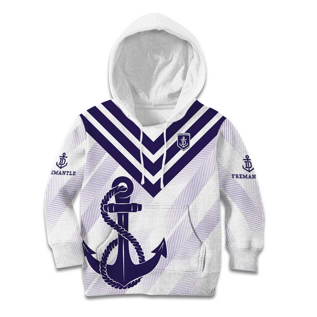 Dockers Football Custom Kid Hoodie Fremantle Anchor Simple Style - Aussie Hoodie