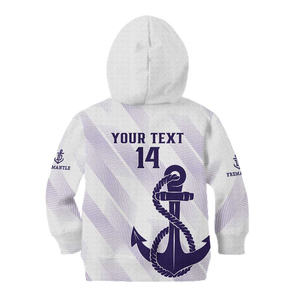 Dockers Football Custom Kid Hoodie Fremantle Anchor Simple Style - Aussie Hoodie