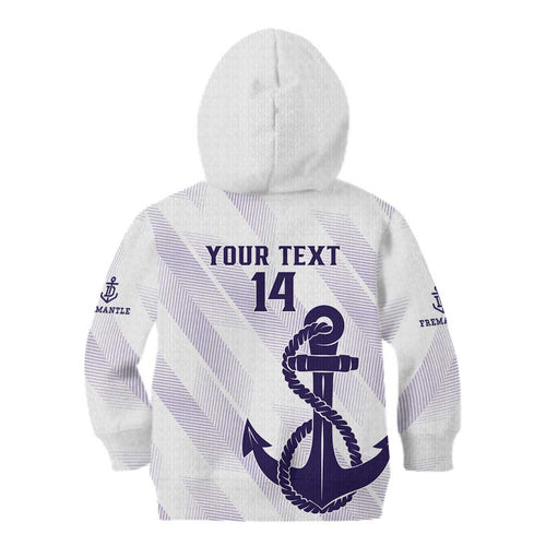 Dockers Football Custom Kid Hoodie Fremantle Anchor Simple Style - Aussie Hoodie