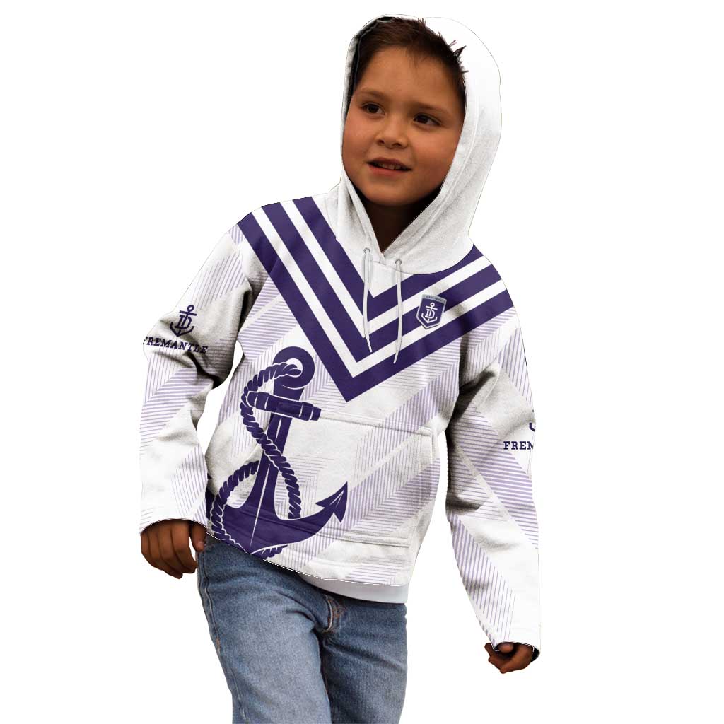 Dockers Football Custom Kid Hoodie Fremantle Anchor Simple Style - Aussie Hoodie