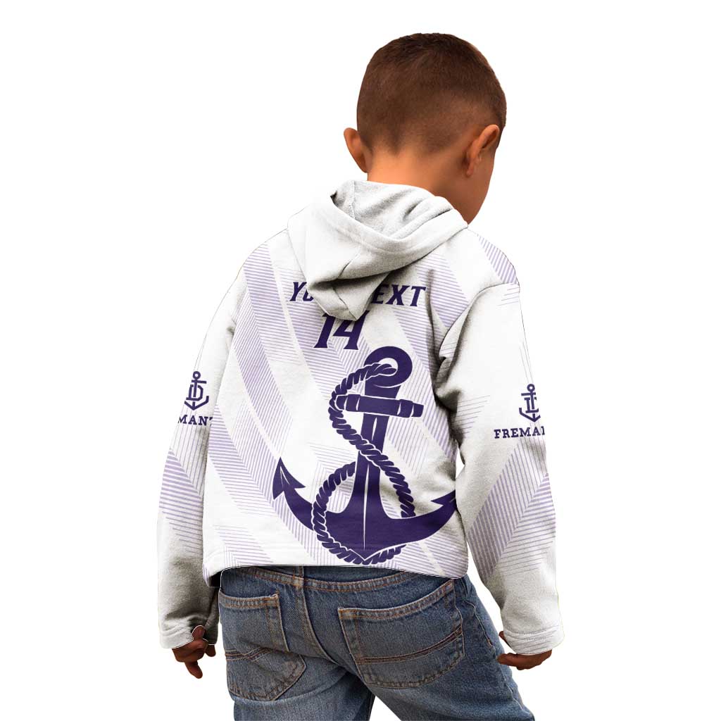 Dockers Football Custom Kid Hoodie Fremantle Anchor Simple Style - Aussie Hoodie