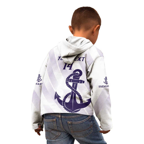 Dockers Football Custom Kid Hoodie Fremantle Anchor Simple Style - Aussie Hoodie