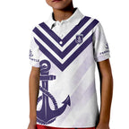 Dockers Football Custom Kid Polo Shirt Fremantle Anchor Simple Style - Aussie Hoodie