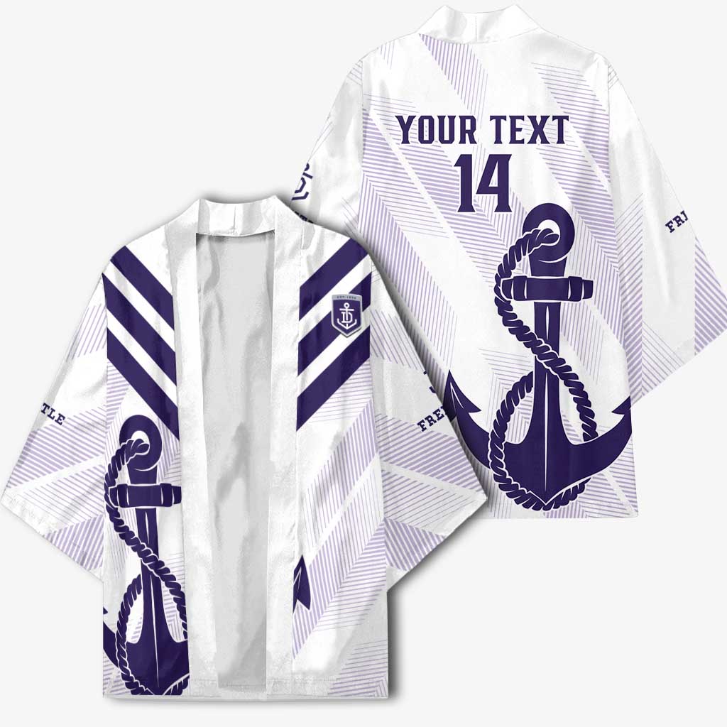 Dockers Football Custom Kimono Fremantle Anchor Simple Style - Aussie Hoodie