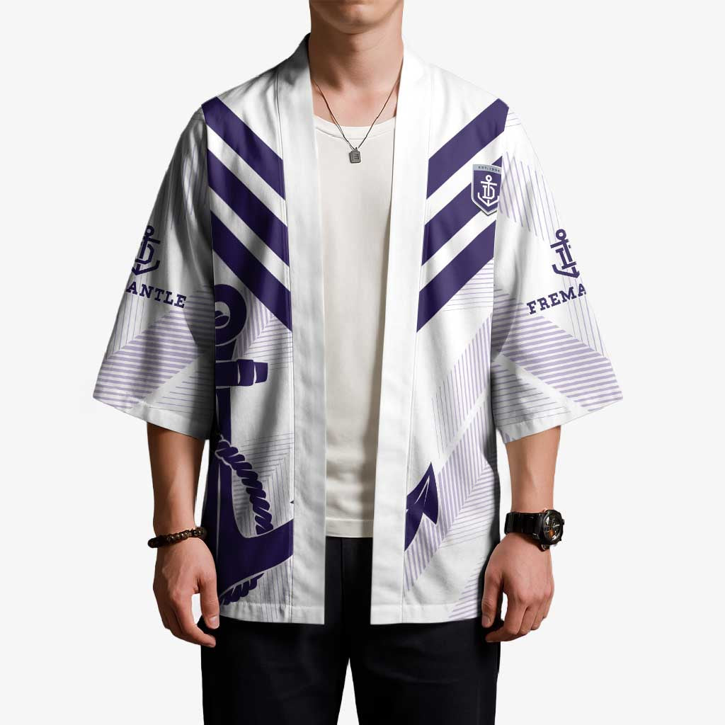 Dockers Football Custom Kimono Fremantle Anchor Simple Style - Aussie Hoodie
