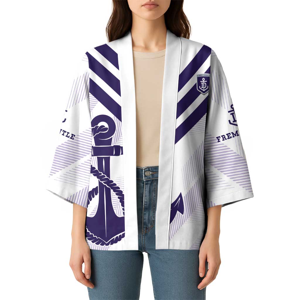 Dockers Football Custom Kimono Fremantle Anchor Simple Style - Aussie Hoodie