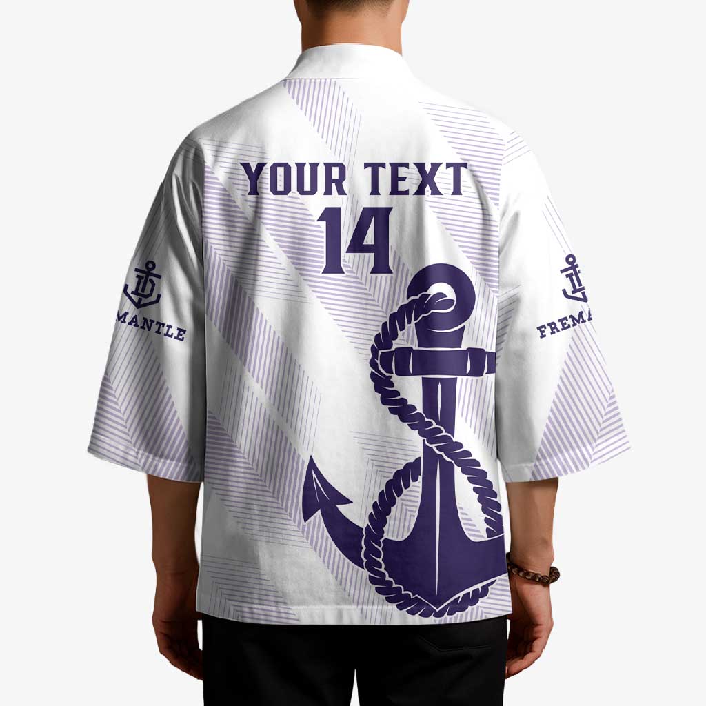 Dockers Football Custom Kimono Fremantle Anchor Simple Style - Aussie Hoodie