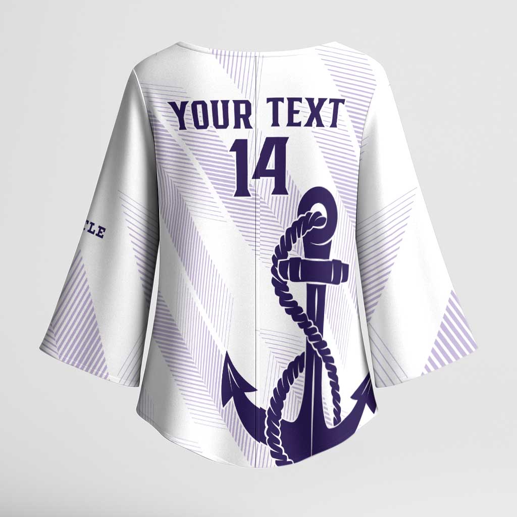 Dockers Football Custom Kimono Sleeve Blouse Fremantle Anchor Simple Style - Aussie Hoodie